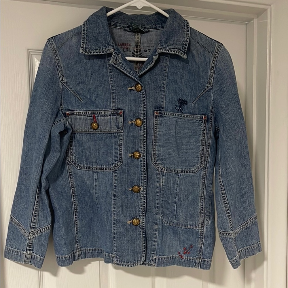 Lauren Ralph Lauren Blue Denim Jacket size medium